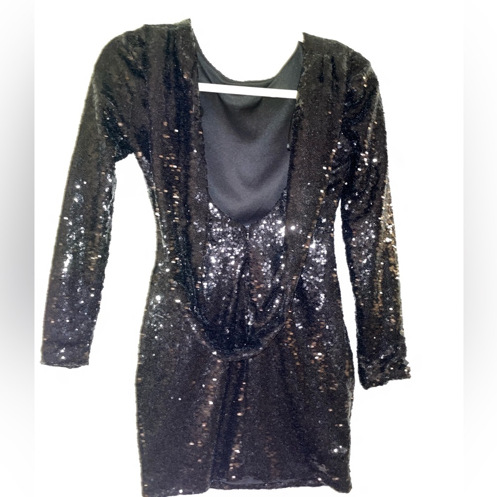 Back Sequin Mini Dress